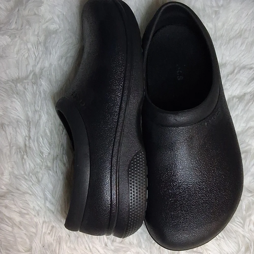 Crocs On-The-Clock Work Slip-On Black Clogs Size 5-7 - Picture 5 of 7